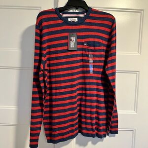 Men's Tommy Hilfiger Denim Essential Stripe Sweater Roadtrip Long Sleeve NWT Med